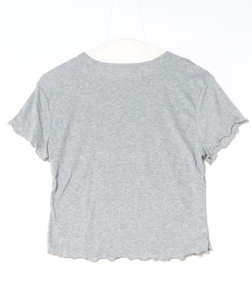 Chiina(チーナ)の「【Chiina】ミニマル半袖トップス(Tシャツ/カットソー・レディース・グレイッシュブルー/ブラック/ホワイト/グレー・FREE)」の15枚目の写真