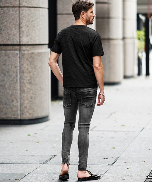 JOKER(ジョーカー)の「ブロック柄デザインクルーネックTシャツ メンズ 半袖 カットソー 夏服(Tシャツ/カットソー・メンズ・グレー/ホワイト/ブラック・XL/M/L)」の15枚目の写真