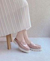 厚底ローファーミュール ボリュームトラックソール