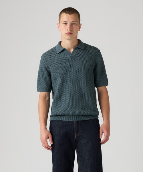 Levi's(リーバイス)の「Levi's/リーバイス ディロン オープンカラーポロシャツ(ポロシャツ・メンズ・ブルー・S/M/L/XL)」の4枚目の写真