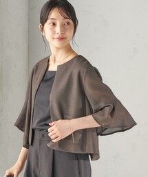 SHIPS | 〈手洗い可能〉シャンブレー カラミ ノーカラー ジャケット(ノーカラージャケット)