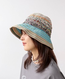 Three Four Time（スリーフォータイム）の「異素材柄テープツバ広HAT（ハット）」