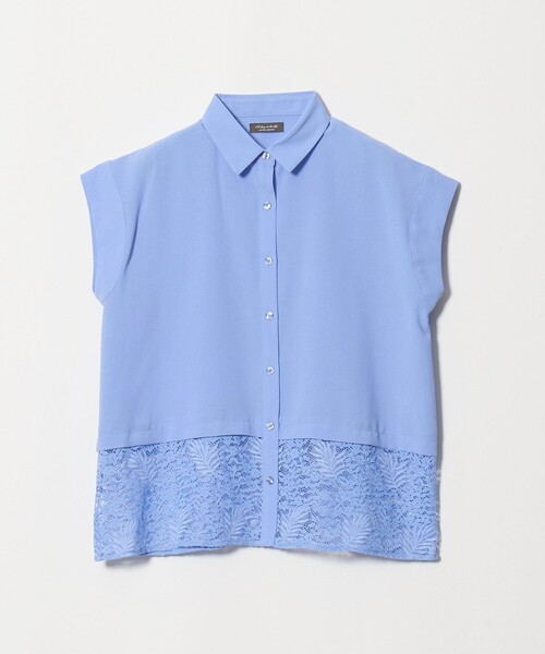 A DAY IN THE LIFE UNITED ARROWS（アデイインザライフユナイテッドアローズ）の「レースレイヤード フレンチスリーブシャツ ＜A DAY IN THE LIFE＞（シャツ/ブラウス・レディース・ホワイト/ブラック/ライトブルー・FREE）」の3枚目の写真