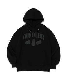OUNDERR（オアンダーアール）の「アーバンキャッツ オーバーサイズ フードパーカー (ブラック)（パーカー）」