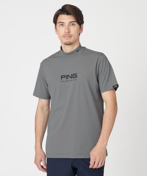 PING(ピン)の「【PING APPAREL】半袖ハイネックシャツ (MENS)(Tシャツ/カットソー・メンズ・グレー/ブルー/ホワイト/ブラック・LL1/L/LL/M/S)」の3枚目の写真