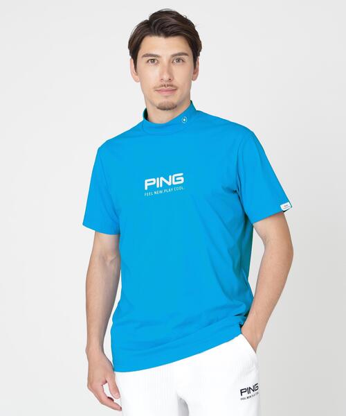 PING(ピン)の「【PING APPAREL】半袖ハイネックシャツ (MENS)(Tシャツ/カットソー・メンズ・グレー/ブルー/ホワイト/ブラック・LL1/L/LL/M/S)」の4枚目の写真