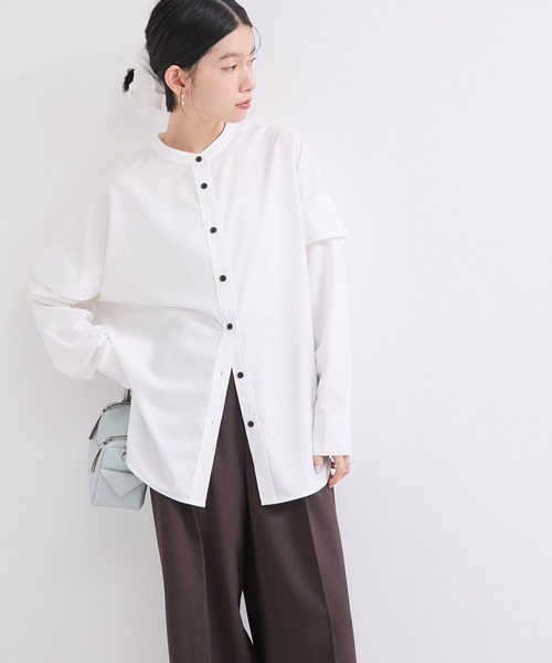 le cercle ADAM ET ROPE'(ルセルクルアダムエロペ)の「チュニックシャツ&シュシュ/セットアイテム(シャツ/ブラウス・レディース・ホワイト/サックスブルー/ブルー系その他4・FREE)」の15枚目の写真