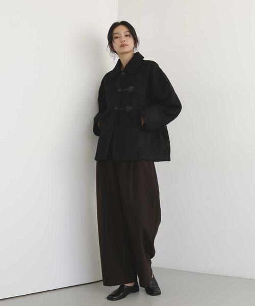 hellam(へラム)の「シャギーダッフルオーバーコート(テーラードジャケット・レディース・アイボリー/ブラウン/ブラック/ネイビー・FREE)」の7枚目の写真