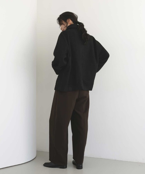 hellam(へラム)の「シャギーダッフルオーバーコート(テーラードジャケット・レディース・アイボリー/ブラウン/ブラック/ネイビー・FREE)」の10枚目の写真