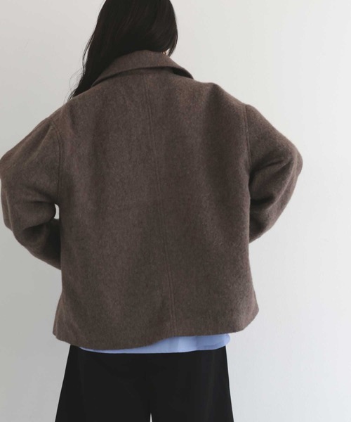 hellam(へラム)の「シャギーダッフルオーバーコート(テーラードジャケット・レディース・アイボリー/ブラウン/ブラック/ネイビー・FREE)」の21枚目の写真