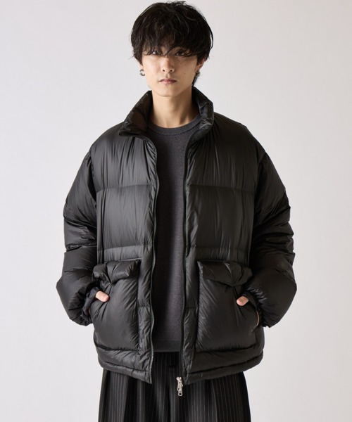 Lui's フードダウンブルゾン　黒Sサイズ Lui's（ルイス）の「フードダウンブルゾン（ダウンジャケット/コート
