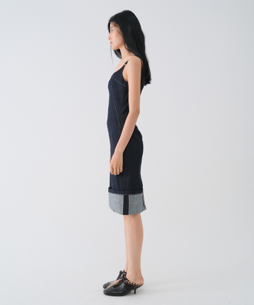 CENTAUR.KR（セントール）の「ターンアップデニムビスチェドレス_BLUE（ワンピース・レディース・その他・SMALL/MEDIUM）」の3枚目の写真