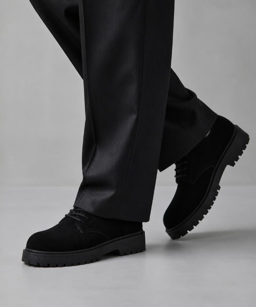 Burner(バーナー)の「【Cr+ov(クローヴ)】スエード調 厚底ダービーシューズ cro-boots-8-34【RBTS】(ブーツ・メンズ・ベージュ/ブラック系その他/ブラック・LARGE/MEDIUM/SMALL)」の14枚目の写真