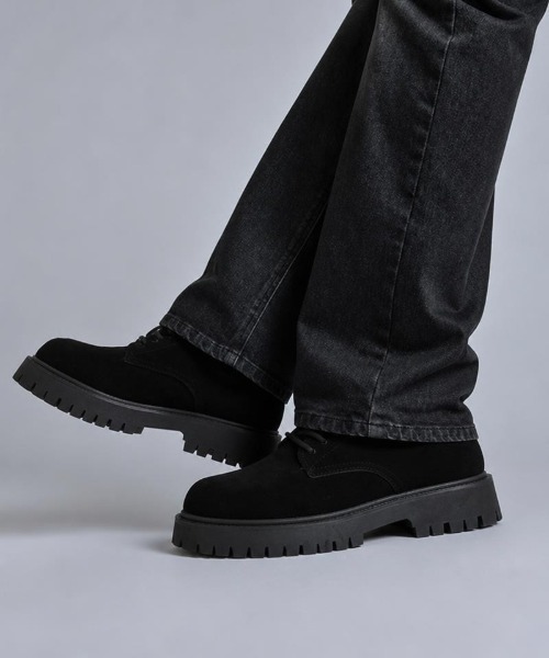 Burner(バーナー)の「【Cr+ov(クローヴ)】スエード調 厚底ダービーシューズ cro-boots-8-34【RBTS】(ブーツ・メンズ・ベージュ/ブラック系その他/ブラック・LARGE/MEDIUM/SMALL)」の15枚目の写真