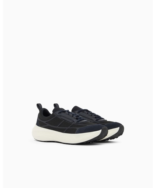 EMPORIO ARMANI(エンポリオアルマーニ)の「<オンライン限定>【エンポリオ アルマーニ】メッシュ&スエード レースアップ スニーカー(スニーカー・メンズ・ネイビー系1・7.5/8/7/6.5/9/8.5)」の3枚目の写真