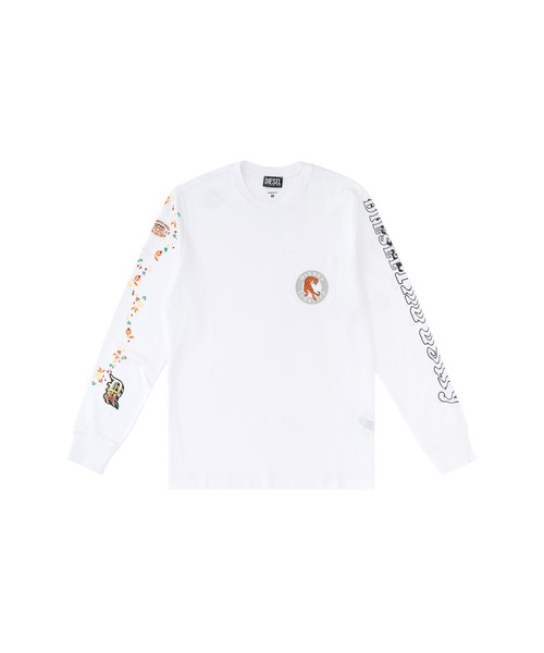 Mens Long Sleeve T‑shirt T‑JUST‑LS‑FIORI — мужская длиннорукотная футболка с цветочным принтом