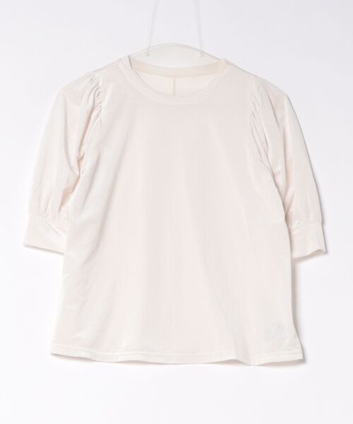 シアーベロア_パフスリーブトップス（Tシャツ/カットソー 