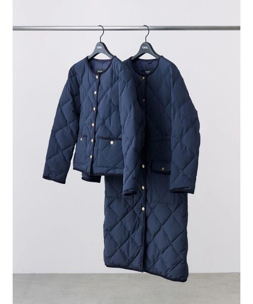 TONAL（トーナル）の「【TAIONコラボ】パイピングショートダウンコート（ダウンジャケット/コート・レディース・ネイビー/アイボリー/ブラウン・MEDIUM/SMALL）」の19枚目の写真