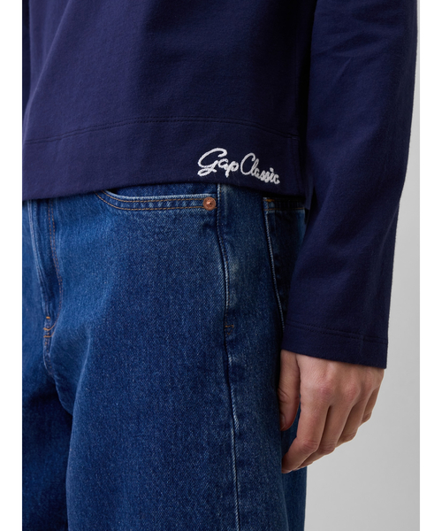 GAP(ギャップ)の「クロップド ボートネックTシャツ(Tシャツ/カットソー・レディース・ホワイト/ネイビー/ブラック・XS/S/M/L/XL/XXS)」の10枚目の写真