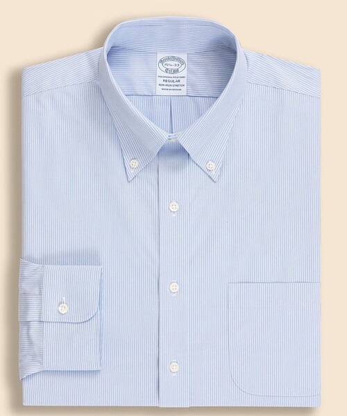 BROOKS BROTHERS(ブルックスブラザーズ)の「ストレッチドビー ピンストライプ ドレスシャツ Regular Fit(シャツ/ブラウス・メンズ・ブルー・17-33/17-32/16 1/2-34/15 1/2-32/15-33/15-32/15-31/14 1/2-32/14 1/2-31/16 1/2-33/16 1/2-32/16-33/16-32/16-31/15 1/2-33/17 1/2-34/17-34/15 1/2-31)」の1枚目の写真