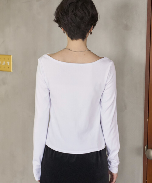 Firsthand(ファーストハンド)の「Firsthand/ファーストハンド メニーボタン コットンモダール ロングスリーブ カットソー【限定展開】(Tシャツ/カットソー・レディース・ホワイト/サックスブルー/ブラック・フリ-)」の19枚目の写真