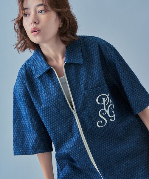PARIS SAINT-GERMAIN(パリサンジェルマン)の「【Paris Saint-Germain / パリ・サン=ジェルマン】 JP Denim Zip Shirts2(シャツ/ブラウス・メンズ・アイボリー/ブルー系その他・MEDIUM/LARGE/X-LARGE)」の2枚目の写真