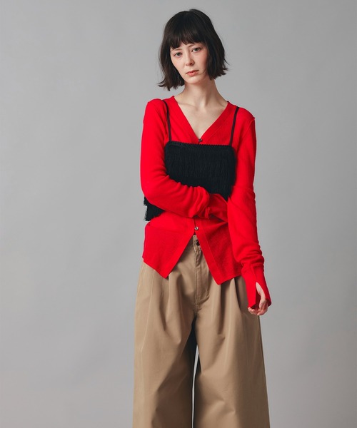 AT THE TRNK（アットザトランク）の「フリンジ ティアード キャミ AT THE TRNK（キャミソール・レディース・ホワイト/ブラック・フリー）」の11枚目の写真