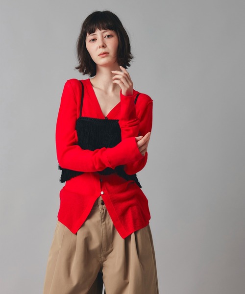 AT THE TRNK（アットザトランク）の「フリンジ ティアード キャミ AT THE TRNK（キャミソール・レディース・ホワイト/ブラック・フリー）」の12枚目の写真
