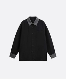 U:UME（ユーム）の「Jacquard Collar Patchwork Shirt（シャツ/ブラウス）」