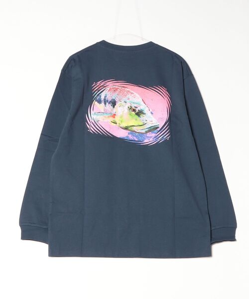 Gramicci（グラミチ）の「BASS L/S TEE｜バスロングスリーブTシャツ（Tシャツ/カットソー・メンズ・イエロー系その他/ネイビー/ライトグレー・S/2XL/M/XL/L）」の4枚目の写真