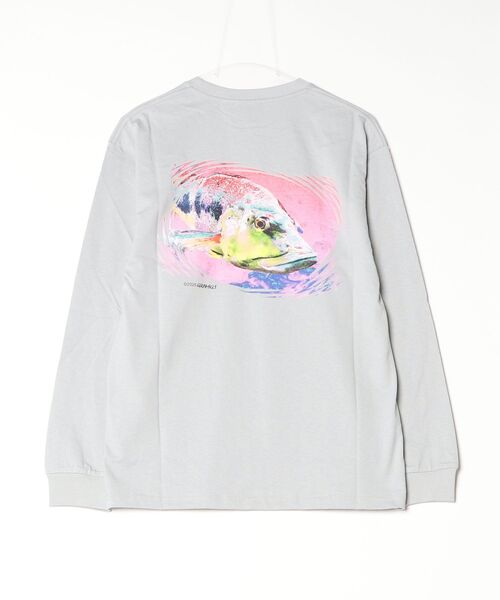 Gramicci（グラミチ）の「BASS L/S TEE｜バスロングスリーブTシャツ（Tシャツ/カットソー・メンズ・イエロー系その他/ネイビー/ライトグレー・S/2XL/M/XL/L）」の5枚目の写真