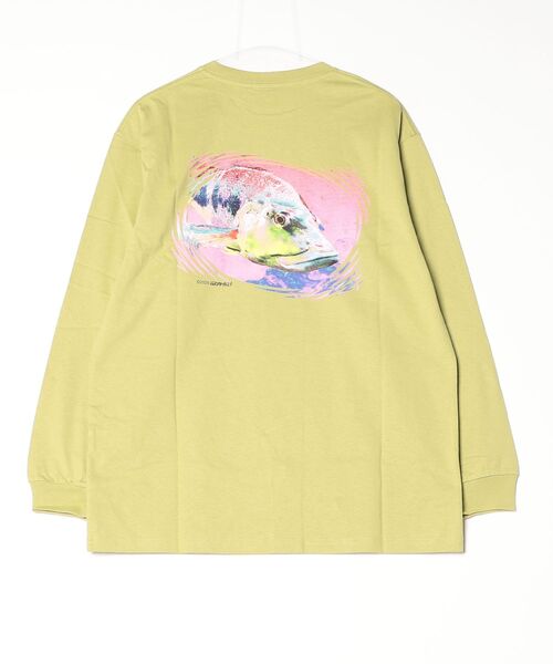 Gramicci（グラミチ）の「BASS L/S TEE｜バスロングスリーブTシャツ（Tシャツ/カットソー・メンズ・イエロー系その他/ネイビー/ライトグレー・S/2XL/M/XL/L）」の6枚目の写真