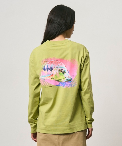 Gramicci（グラミチ）の「BASS L/S TEE｜バスロングスリーブTシャツ（Tシャツ/カットソー・メンズ・イエロー系その他/ネイビー/ライトグレー・S/2XL/M/XL/L）」の3枚目の写真