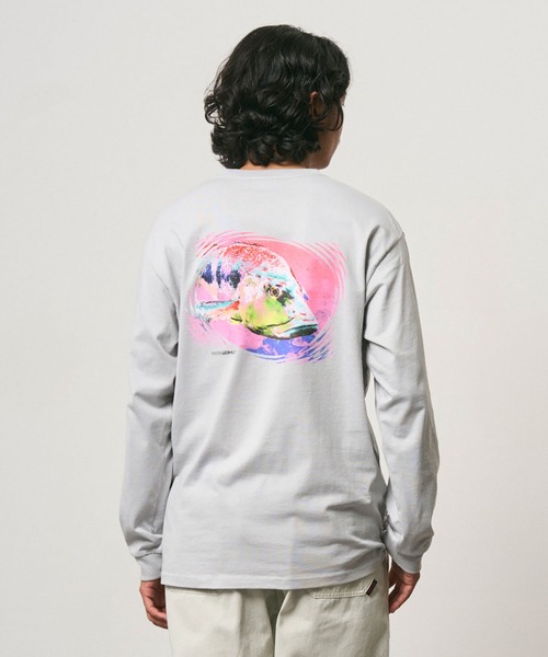 Gramicci（グラミチ）の「BASS L/S TEE｜バスロングスリーブTシャツ（Tシャツ/カットソー・メンズ・イエロー系その他/ネイビー/ライトグレー・S/2XL/M/XL/L）」の2枚目の写真