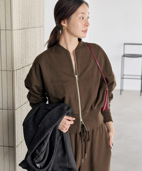 plage(プラージュ)の「《追加》JOHNBULL / ジョンブル 別注 ZIP スウェット 3(スウェット・レディース・ブラウン系その他/アイボリー・FREE)」の2枚目の写真