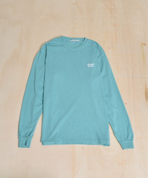 Sunny Smith(サニースミス)の「【SUNNY SMITH】SunnySmith フロントロゴ刺繍ピグメントロンT(Tシャツ/カットソー・メンズ・スミクロ/ホワイト/グリーン・LARGE/MEDIUM)」の4枚目の写真