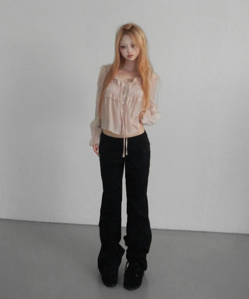 THEAIRTOWN(ジエアタウン)の「crispy 81 straight pants(その他パンツ・レディース・ブラック/ホワイト・MEDIUM/SMALL)」の22枚目の写真