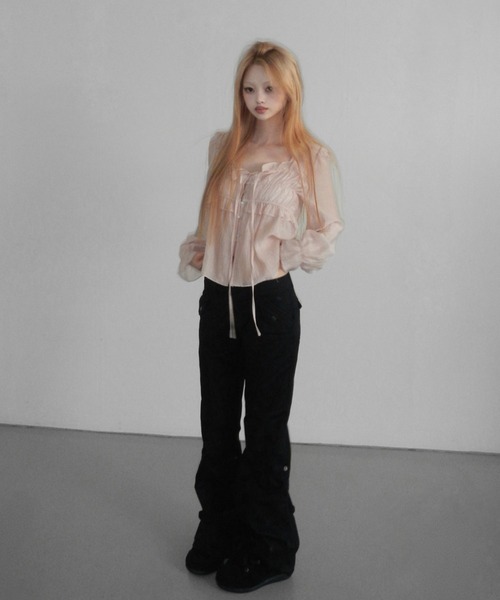 THEAIRTOWN(ジエアタウン)の「crispy 81 straight pants(その他パンツ・レディース・ブラック/ホワイト・MEDIUM/SMALL)」の21枚目の写真