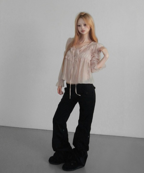 THEAIRTOWN(ジエアタウン)の「crispy 81 straight pants(その他パンツ・レディース・ブラック/ホワイト・MEDIUM/SMALL)」の20枚目の写真