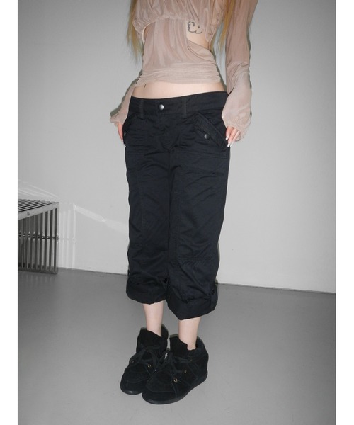 THEAIRTOWN(ジエアタウン)の「crispy 81 straight pants(その他パンツ・レディース・ブラック/ホワイト・MEDIUM/SMALL)」の3枚目の写真