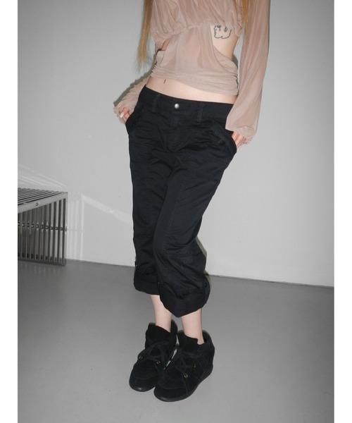 THEAIRTOWN(ジエアタウン)の「crispy 81 straight pants(その他パンツ・レディース・ブラック/ホワイト・MEDIUM/SMALL)」の4枚目の写真