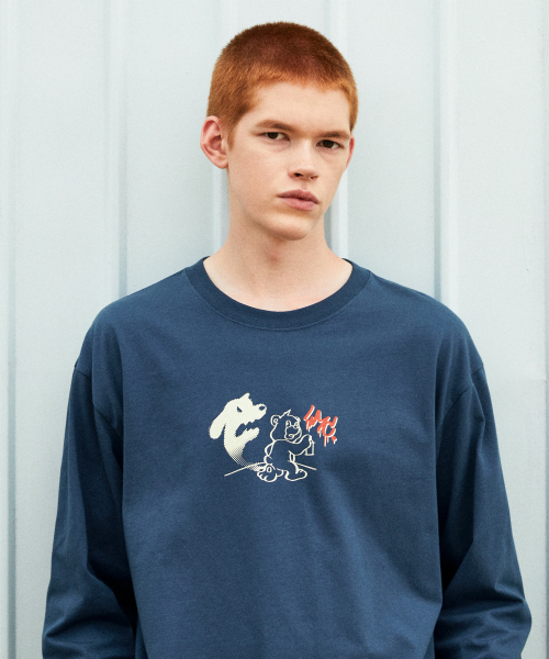 LMCの「SKETCH BEAR LONG SLV TEE vintage blue(Tシャツ/カットソー・レディース・その他・SMALL/X-LARGE/LARGE/MEDIUM)」の3枚目の写真