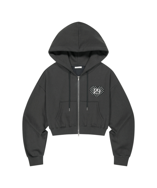 ILLIGO(イリゴ)の「129 ドットジップアップパーカー チャコール(パーカー・レディース・その他・MEDIUM/SMALL/LARGE)」の4枚目の写真