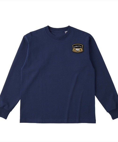 Ol' Basics（オールベーシックス）の「Ol' Basics（オール・ベーシックス） 長袖Tシャツ シェイクハンド プリント ワンポイント USコットン100% 8.1オンス オープンエンド生地 メンズ ユニセックス アメカジ（Tシャツ/カットソー・メンズ・サンドベージュ/ブラック/ナチュラル/ダークグリーン/ネイビー/ホワイト・L/XL/M/S）」の6枚目の写真
