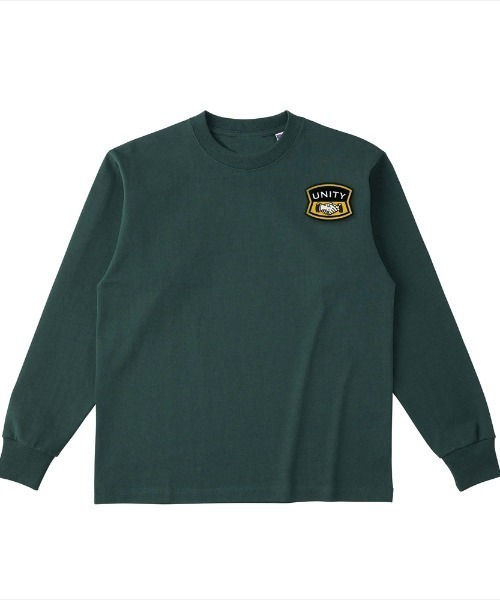 Ol' Basics（オールベーシックス）の「Ol' Basics（オール・ベーシックス） 長袖Tシャツ シェイクハンド プリント ワンポイント USコットン100% 8.1オンス オープンエンド生地 メンズ ユニセックス アメカジ（Tシャツ/カットソー・メンズ・サンドベージュ/ブラック/ナチュラル/ダークグリーン/ネイビー/ホワイト・L/XL/M/S）」の5枚目の写真