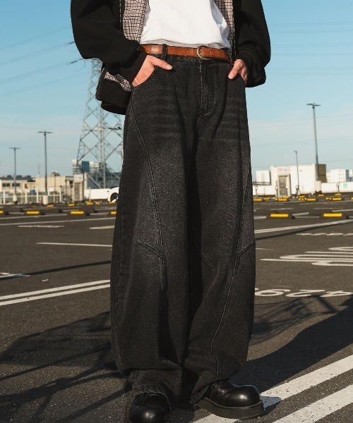 DOUBLE STEAL(ダブルスティール)の「DSパネルデザインワイドデニム(デニムパンツ・メンズ・ブラック/ブルー・X-LARGE/LARGE/MEDIUM/SMALL)」の5枚目の写真