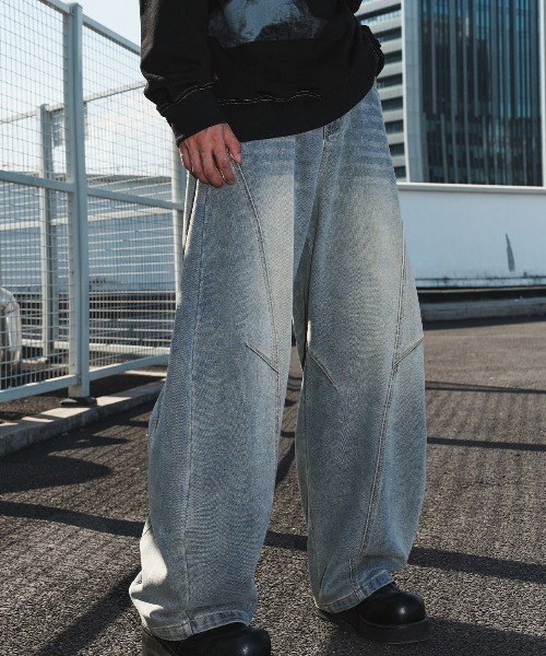 DOUBLE STEAL(ダブルスティール)の「DSパネルデザインワイドデニム(デニムパンツ・メンズ・ブラック/ブルー・X-LARGE/LARGE/MEDIUM/SMALL)」の8枚目の写真
