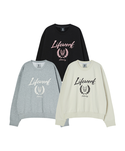 LIFE WORK（ライフワーク）の「レディース ベイロレルアートワークスウェット（スウェット・レディース・ブラック/ライトグレー/アイボリー・MEDIUM/SMALL）」の4枚目の写真