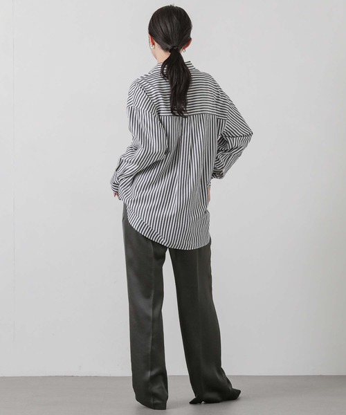 Gready Brilliant(グレディブリリアン)の「サテンセミフレア(その他パンツ・レディース・チャコールグレー/アイボリー・38/36)」の13枚目の写真