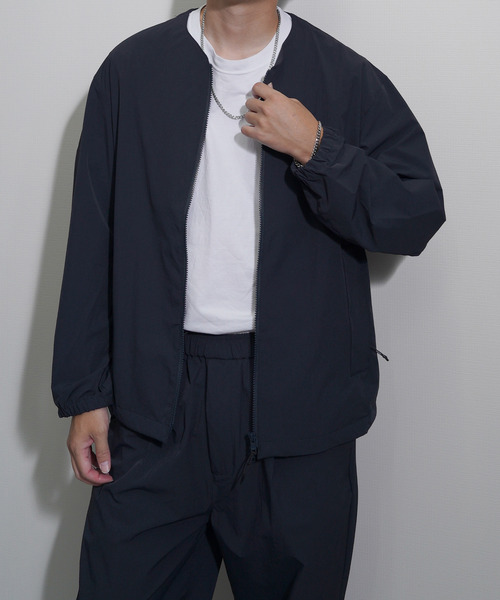 NILWAY(ニルウェイ)の「NILWAY FLEX360°ストレッチ クルーネックジップジャケット(ノーカラージャケット・メンズ・ネイビー/ブラック/ブラウン・SMALL/MEDIUM/LL/LARGE)」の7枚目の写真